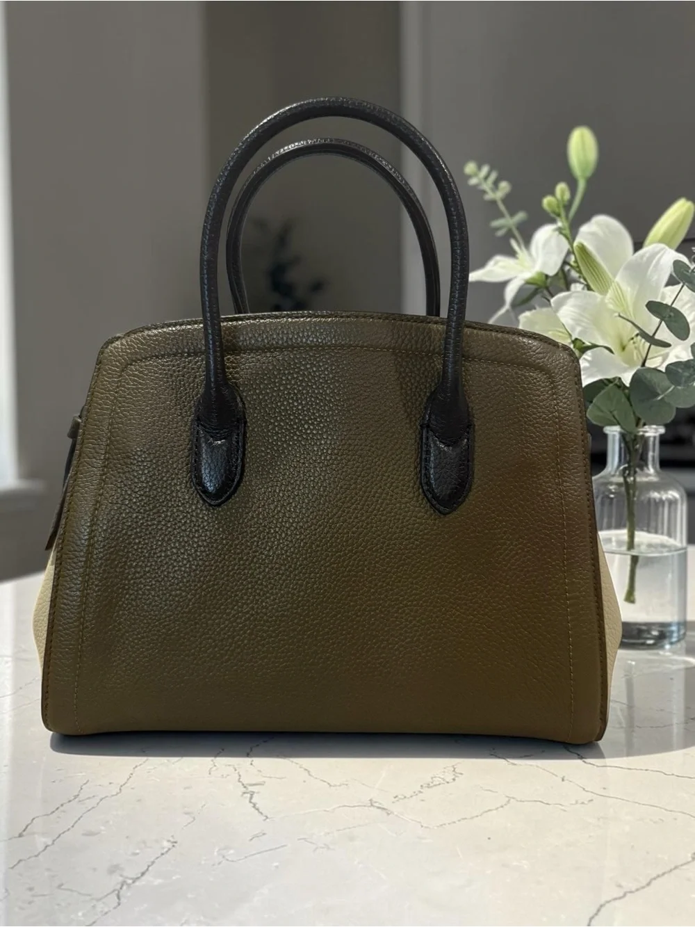 Kate Spade Pebbled Leather Knott ColorBlock Duck Green Satchel Xbody & Wristlet